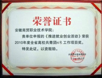 我院共青团工作受团省委表彰